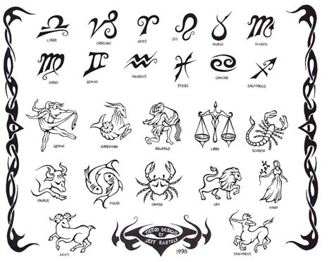 Popular Astrological Sign Tattoo Designs